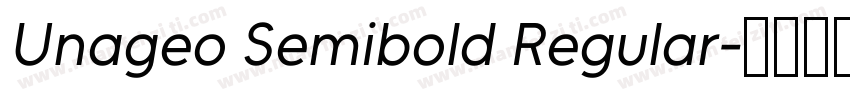 Unageo Semibold Regular字体转换